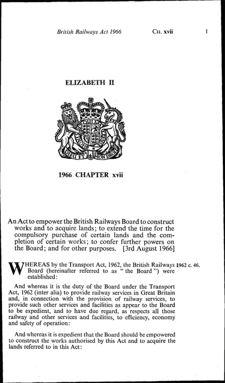 British Railways Act 1966