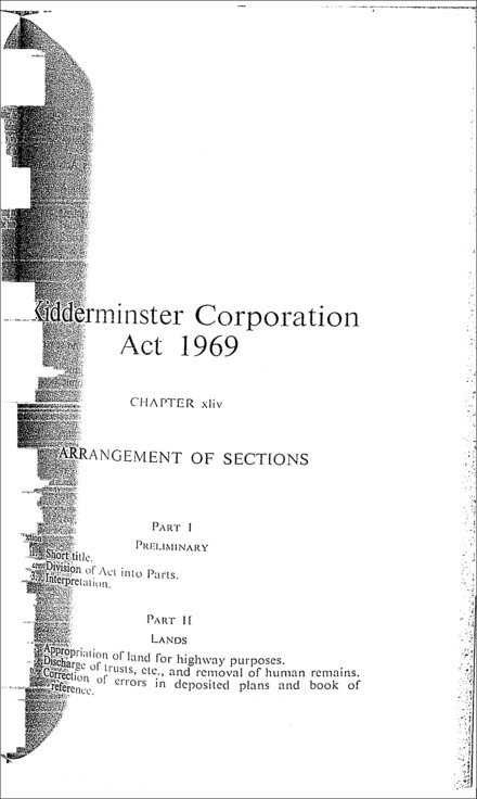 Kidderminster Corporation Act 1969