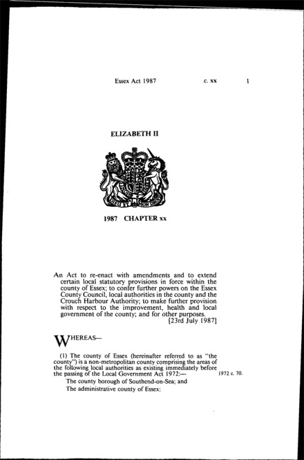 Essex Act 1987