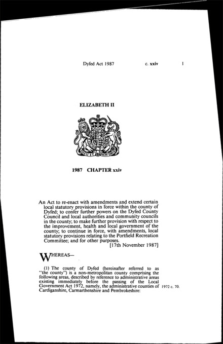 Dyfed Act 1987