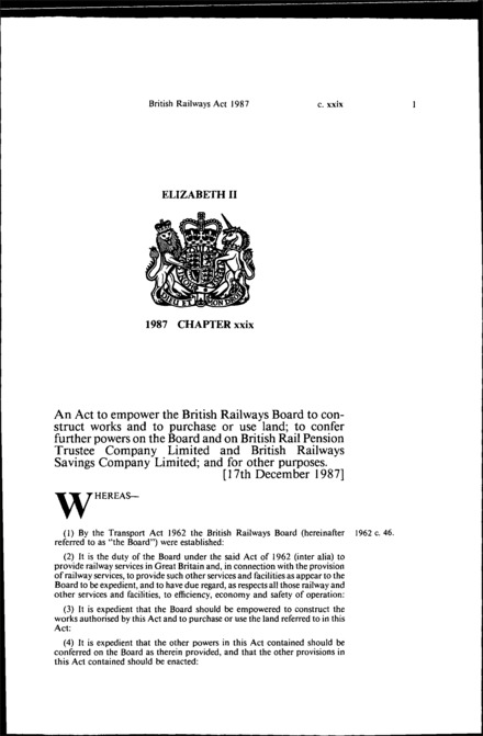 British Railways Act 1987