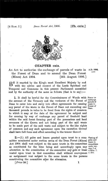 Dean Forest Act 1906