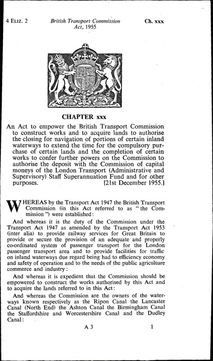British Transport Commission Act 1955