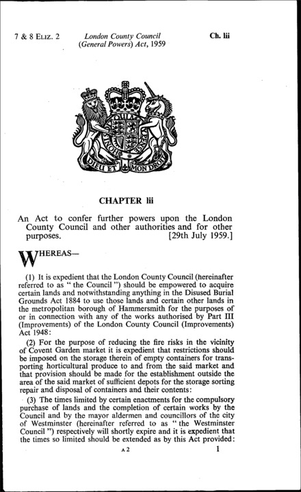 London County Council (General Powers) Act 1959