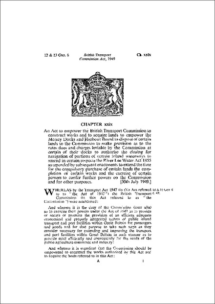 British Transport Commission Act 1949