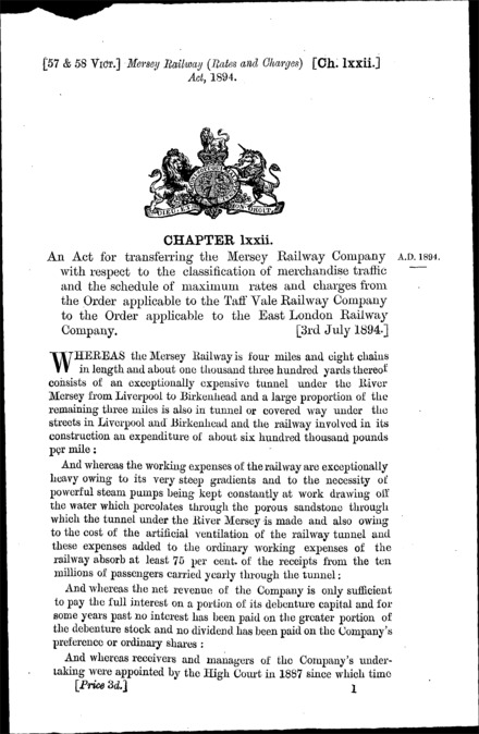 Mersey Railway (Rates and Charges) Act 1894