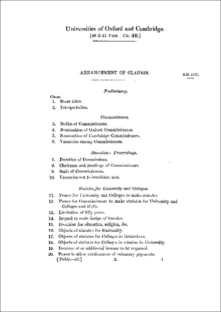 Universities of Oxford and Cambridge Act 1877