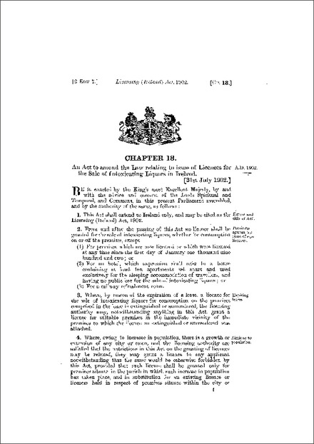 Licensing (Ireland) Act 1902