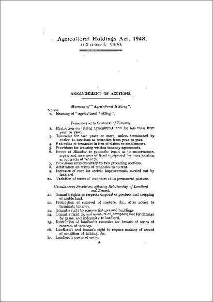 Agricultural Holdings Act 1948