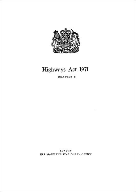 Highways Act 1971
