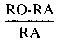 Formula - (RO minus RA) divided by RA