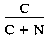 Formula - C divided by (C plus N)