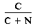 Formula - C divided by (C plus N)