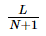 Formula - L divided by (N plus 1)