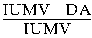 Formula - (IUMV minus DA) divided by IUMV