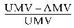 Formula - (UMV minus AMV) divided by UMV