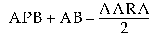 Formula - (APB plus AB) minus (AARA divided by 2)