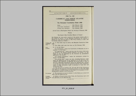 The Bermuda Constitution Order 1968